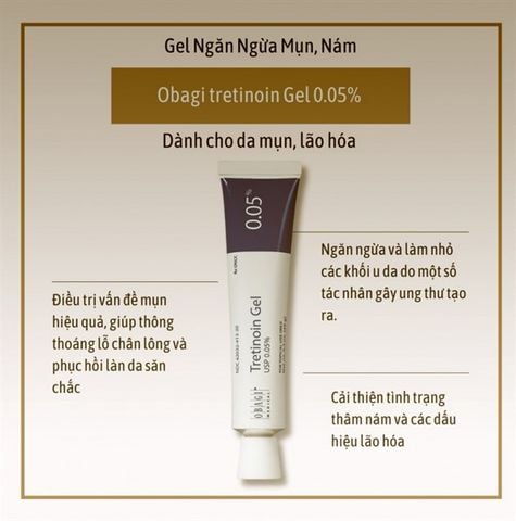 Gel Trị Mụn, Nám, Chống Lão Hoá Da Obagi Tretinoin 0.05% 20g