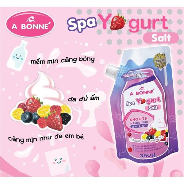 Muối Tắm Tẩy Tế Bào Chết Làm Mịn Sáng Da A Bonne Spa Yogurt Salt 350g