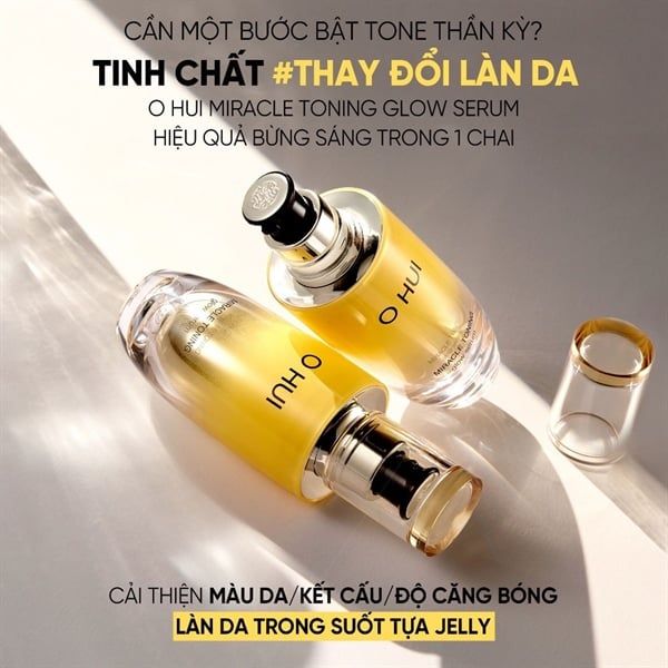 Tinh chất dưỡng sáng căng mướt OHUI Miracle Toning Glow Serum 50ml