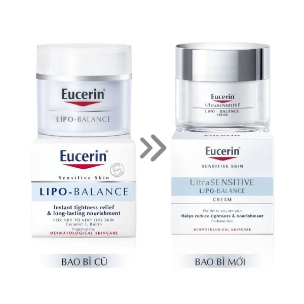 Kem Dưỡng Ẩm Chuyên Sâu Cho Da Khô Eucerin UltraSensitive Lipo Balance Cream 50ml
