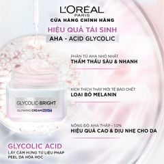 Kem Dưỡng L'Oreal Paris Glycolic-Bright Glowing Cream