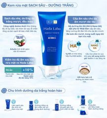 Kem Rửa Mặt Dưỡng Sáng Da Hada Labo Perfect White Cleanser 80g
