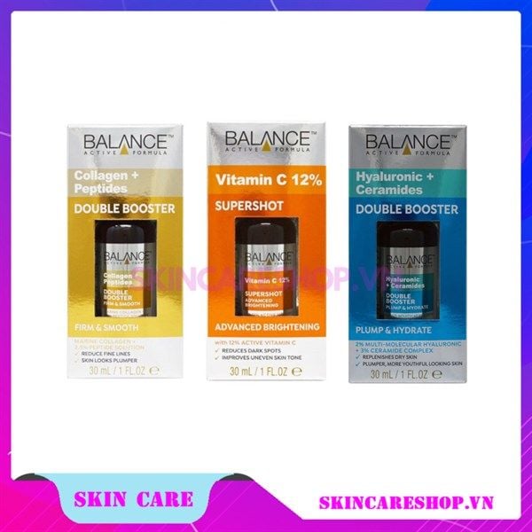 Tinh Chất Cấp Ẩm, Dưỡng Da Căng Bóng Thế Hệ Mới BALANCE 2% HA + 3% Ceramide Double Booster Serum 30ml