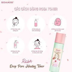 Nước Hoa Hồng SeoulRose Rosa Deep Pore Healing Toner 120ml