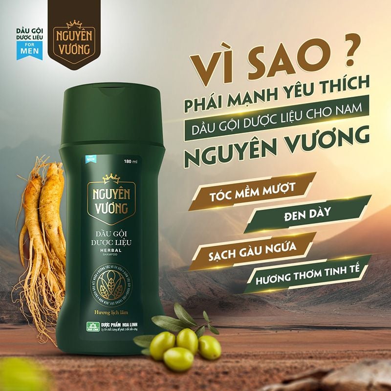 Gội nguyên vương Herbal Shampoo 180ml