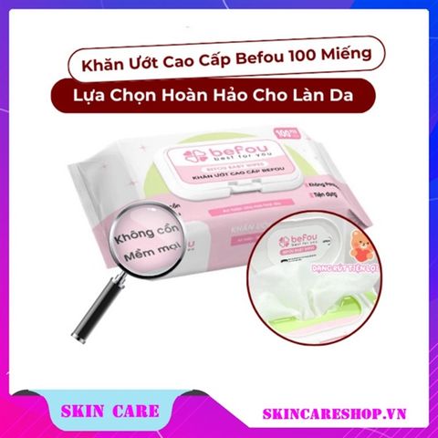 Khăn Ướt Cao Cấp Befou Baby Wipes 100Miếng