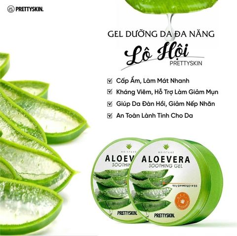 Gel dưỡng lô hội Pretty Skin Aloe Vera Soothing Gel 300ml