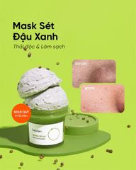 Mặt Nạ Đất Sét Hỗ Trợ Thải Độc Da Beplain Mung Bean Pore Clay 120ml