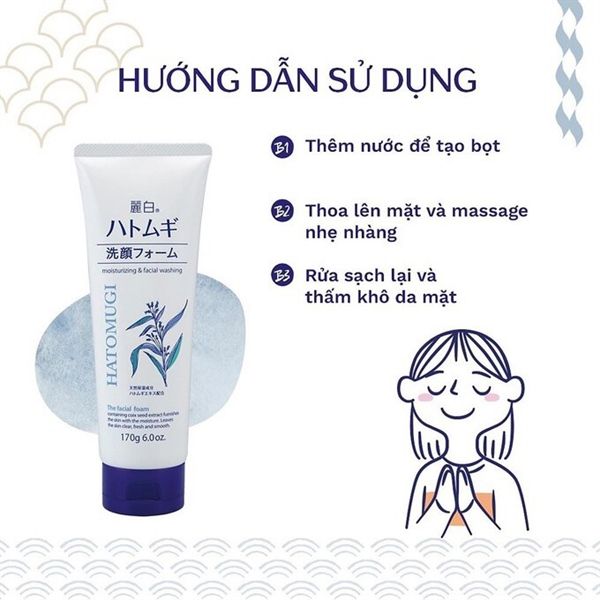 Sữa Rửa Mặt Hatomugi Moisturizing & Facial Washing The Facial Foam