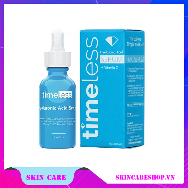 Tinh Chất cấp nước sáng da Timeless Hyaluronic Acid Vitamin C Serum 30ml