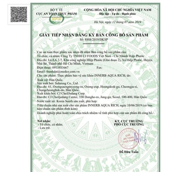 Viên Uống Bổ Sung Nước & Collagen Innerb Aqua Rich (56 Viên)