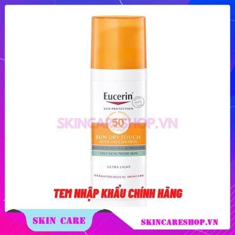 Kem chống nắng Eucerin Sun Dry Touch Acne Oil Control SPF50+ 50ml