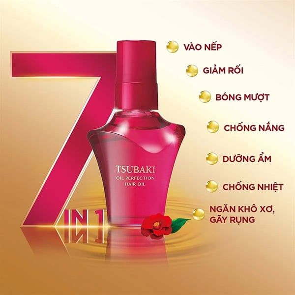 Dầu Dưỡng Tóc Tsubaki Hỗ Trợ Phục Hồi Hư Tổn Oil Perfection Hair Oil 50ml