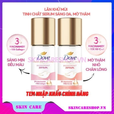 Lăn Ngăn Mùi Dove Deodorant Serum 3% Niacinamide 45ml