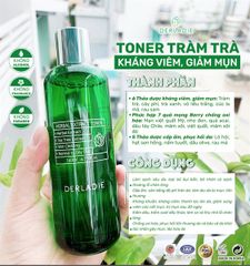 Nước Hoa Hồng Tràm Trà Ngăn Ngừa Mụn Derladie Herbal Extract Toner 140ml