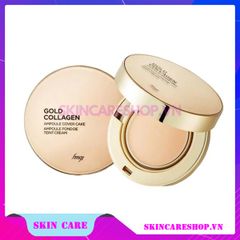 Phấn Nền Siêu Mịn The Face Shop Gold Collagen Ampoule Cover Cake SPF50+ PA+++