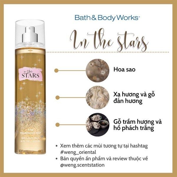 Xịt Cơ Thể Bath & Body Works In the Stars Body Spray & Mist 236ml