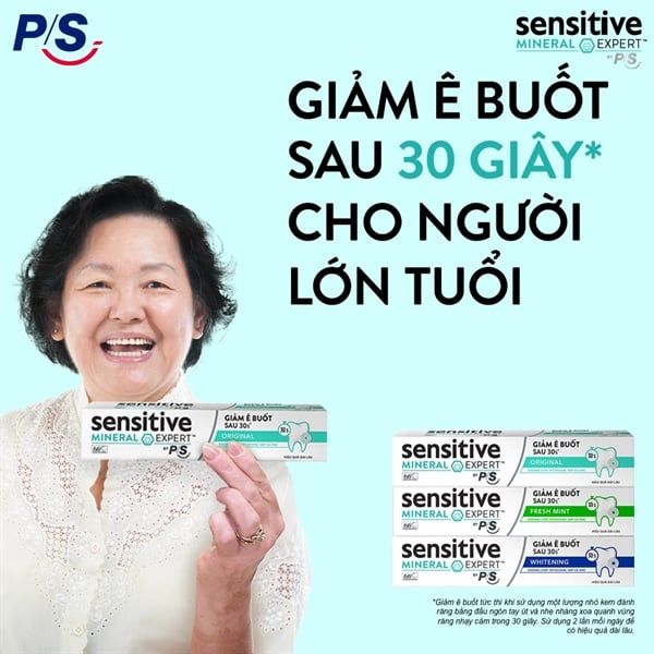 Kem Đánh Răng P/S Sensitive Mineral Expert Giảm Ê Buốt 100g