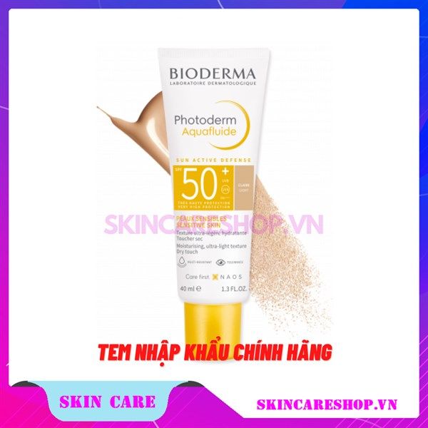 Kem chống nắng giảm bóng nhờn Bioderma Photoderm Aquafluide SPF50+ Claire 40ml