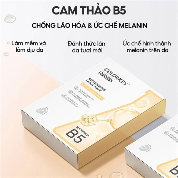Hộp 10 Mặt Nạ Colorkey Luminous B5 Facial Mask 25ml
