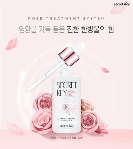 Tinh Chất Dưỡng Trắng Phục Hồi Da Secret Key Starting Treatment Rose Ampoule 50ml