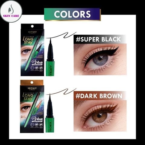 Bút Kẻ Mắt Browit By Nongchat Aurora Long Stay Eyeliner Super Black 0.5g