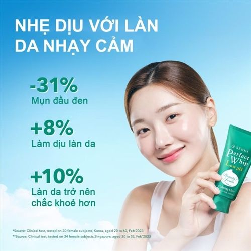 Sữa Rửa Mặt Senka Perfect Whip Low pH Calming Cica Cho Da Nhạy Cảm 100g