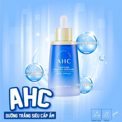 Tinh Chất Cấp Ẩm, Làm Sáng Da AHC Capture Solution Signature Moist Ampoule 50mlTinh Chất Cấp Ẩm, Làm Sáng Da AHC Capture Solution Signature Moist Amp – SKINCARESHOP.VN