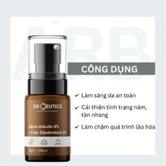 Tinh chất sáng da mờ nám DrCeutics Alpha Arbutin 5% + Kojic Dipalmitate 2% 30g