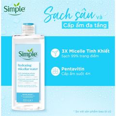 Nước Tẩy Trang Simple Micellar Water Boost 400ml