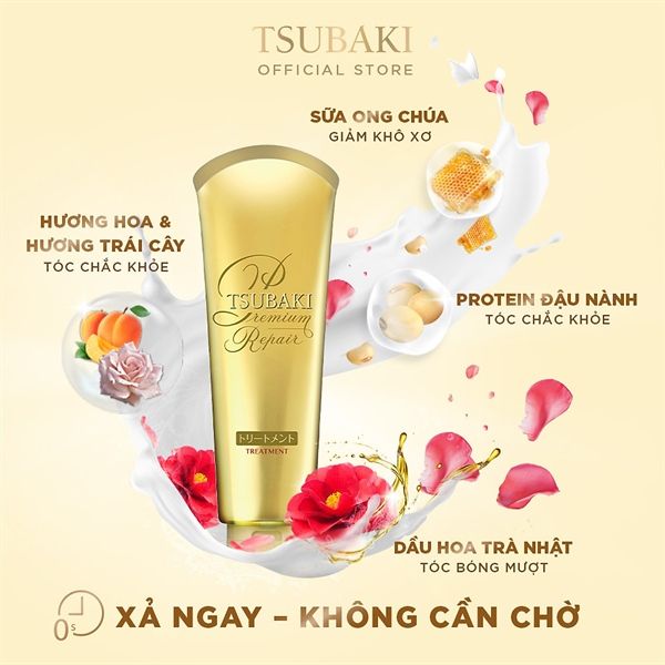 Kem Xả Tsubaki Premium Repair Treatment Phục Hồi Hư Tổn 180g
