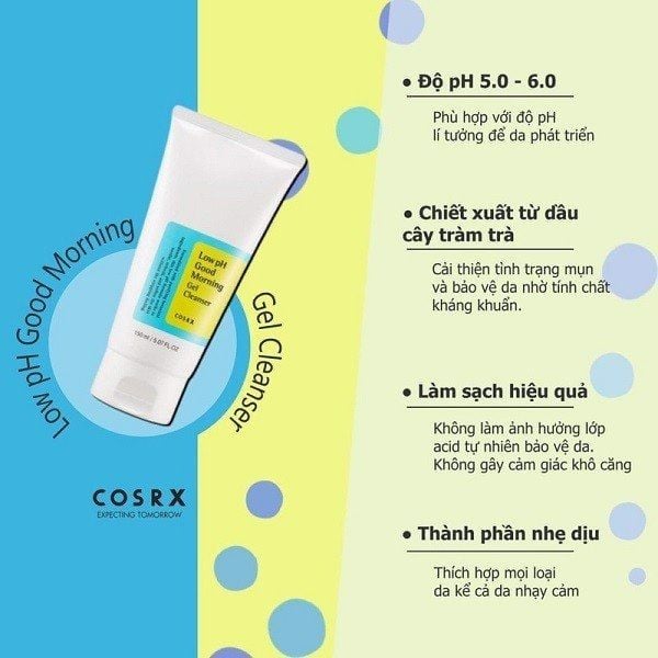 Sữa Rửa Mặt Cosrx Low PH Good Morning Gel Cleanser 150 ml