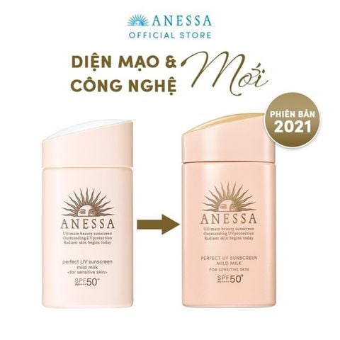 Sữa chống nắng cho da nhạy cảm và trẻ em Anessa Perfect UV Sunscreen Mild Milk 60ml