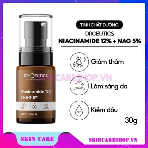 Tinh Chất DrCeutics Niacinamide 12% + NAG 5% 30ml