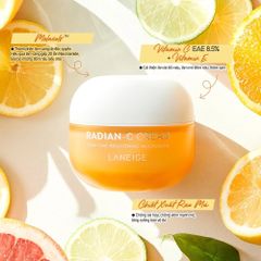 Kem Dưỡng Ẩm, Dưỡng Trắng Da Mờ Thâm Nám Laneige Radian-C Cream