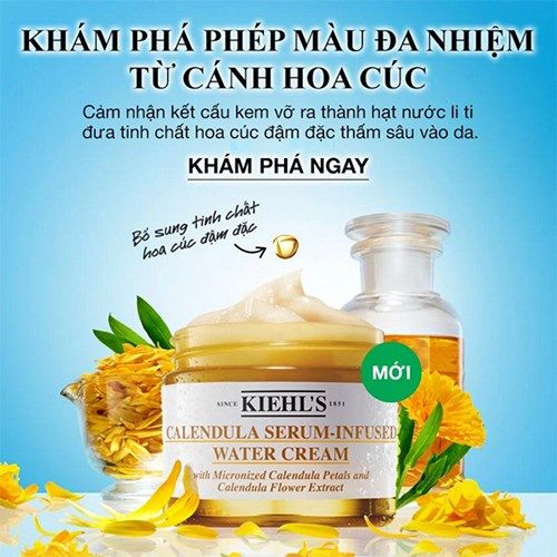 Kem Dưỡng Dịu Da Kiehl's Calendula Serum-Infused Water Cream 7ml