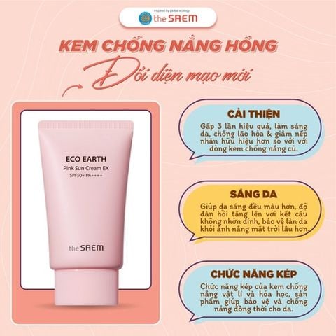 Kem Chống Nắng The Saem Eco Earth Power SPF 50+ PA+++ 50ml