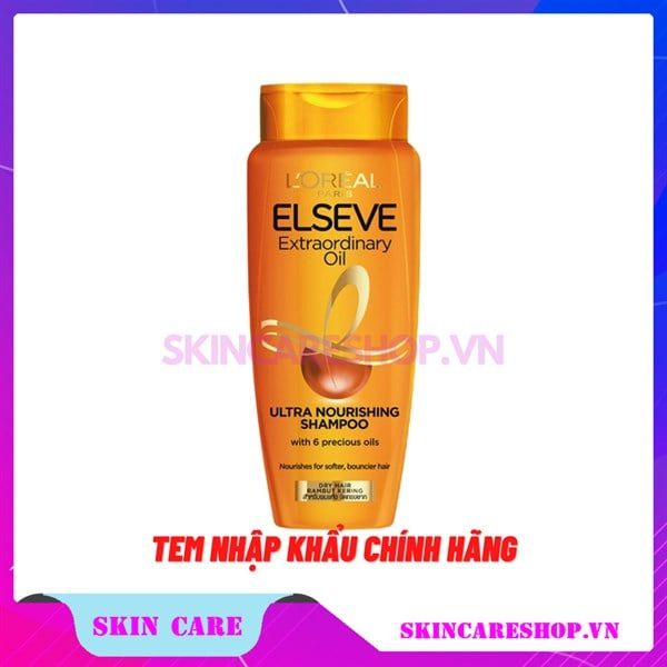 Dầu gội dưỡng tóc suôn mượt Elseve Extraordinary Oil Ultra-Nourishing Shampoo