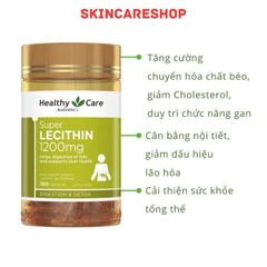 Viên uống mầm đậu nành Healthy Care Super Lecithin 1200mg