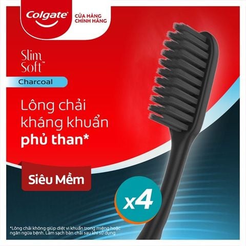 Bàn chải đánh răng Colgate SlimSoft Charcoal