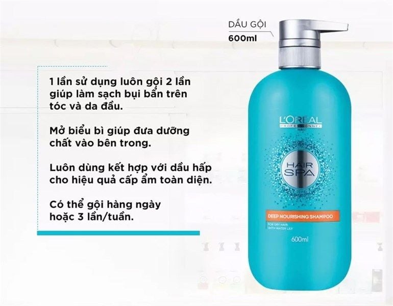 Dầu Gội L’Oreal Professionnel Hair Spa Deep Nourishing Shampoo 600ml
