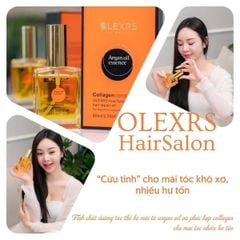 Tinh dầu dưỡng tóc Olexrs Hairsalon Pure 100% Argan Oil Collagen Complex Hair Repair Oil 80ml