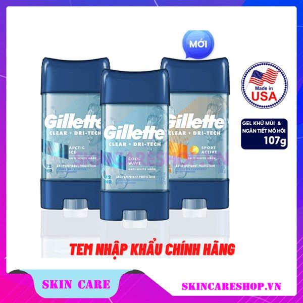 Gel Khử Mùi Gillette Giảm Tiết Mồ Hôi Hương Cool Wave 107g