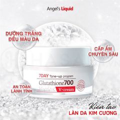 Kem Trắng Da Angels Liquid 7Day Whitening Program Glutathione 700 V-Cream 50ml