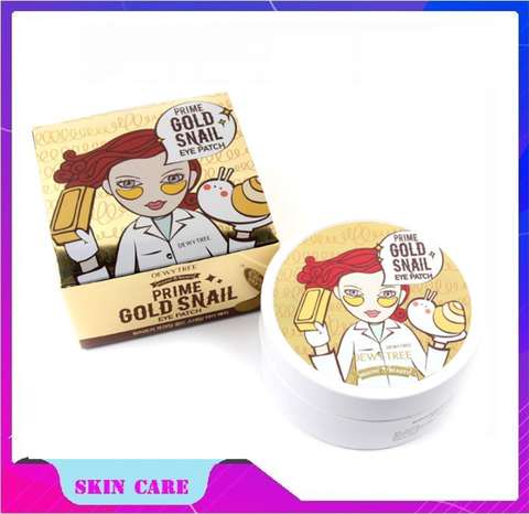 Mặt Nạ Trị Thâm Mắt Dewytree Prime Gold Snail Eye Patch (60 miếng)