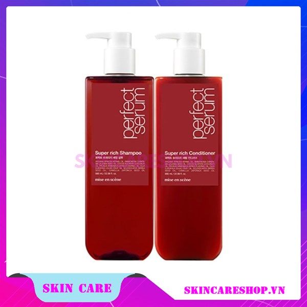 Bộ Gội Xả Dành Cho Tóc Hư Tổn Mise En Scène Super Rich Conditioner 680ml