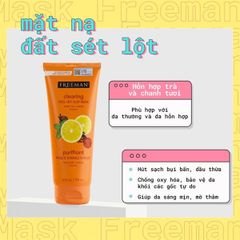 Mặt Nạ Lột Đất Sét Freeman Clearing Sweet Tea & Lemon Peel-Off Clay Mask 175ml