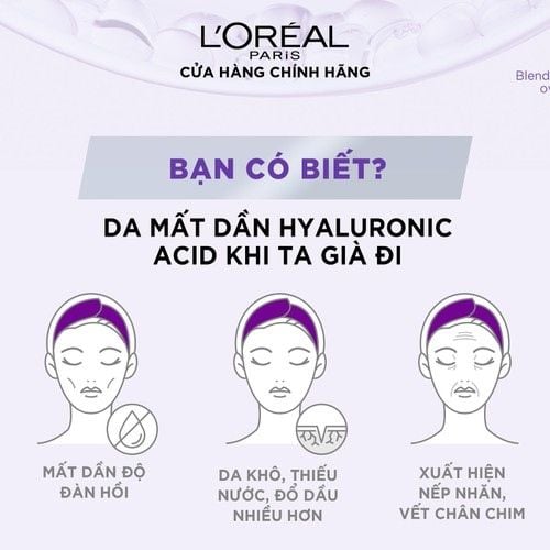 Serum Siêu cấp ẩm sáng da L'Oreal Paris Pure Hyaluronic Acid 1.5% 30ml