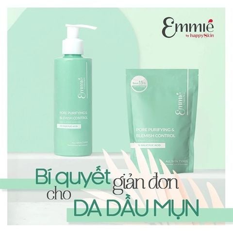 Gel Rửa Mặt Emmié By HappySkin Pore Purifying & Blemish Control Derma Cleansing Gel 180ml