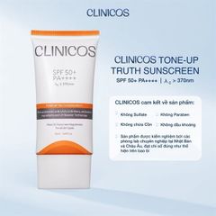 Kem chống nắng nâng tông tự nhiên Clinicos Tone Up Truth Sunscreen SPF50+ 50ml